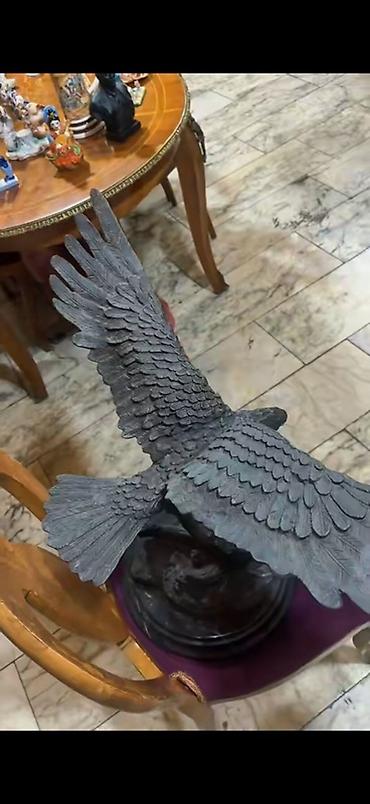 statuetka heykel: Fiqur, Metal, rəng - Qara — 2