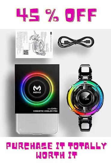 online telefon aksesuarları: MEMO CX15 maqnitli soyuducu ventilyator az işlenib ağsatafada satılır — 1