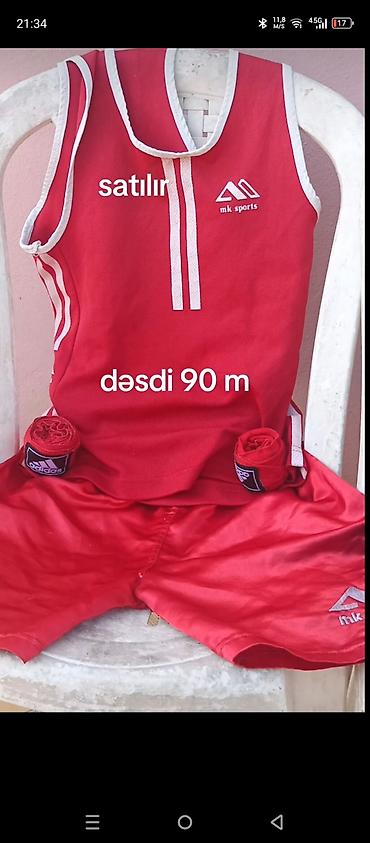 buraxılış paltarları b: İdman dəsti, Adidas, Standart, rəng - Qırmızı — 1