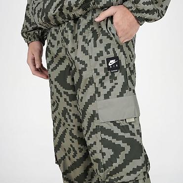copperminer boots: NIKE Air Woven Cargo All-over Print Pant vel. S, M NOVO HQ9468 320 — 2