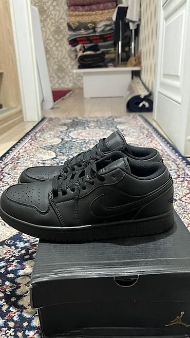 aj1: Air Jordan 1 Low, полностью чёрные (Triple Black) - Оригинальный — 4
