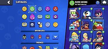 İncəsənət və kolleksiyalar: Kupa: 76.100 Maksimum Səviyyə (11 lvl): 65 Brawler Skinlər (376): 19 — 3