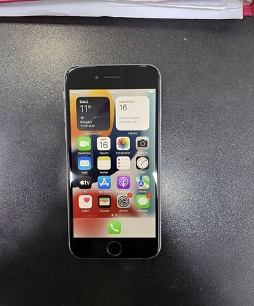Apple iPhone: IPhone 6s, 128 GB, Gümüşü, Zəmanət, Barmaq izi, Simsiz şarj