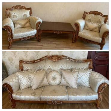 İşlənmiş, Divan, 2 kreslo, Bazasız, Açılmayan