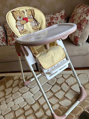 Yemək masaları, oturacaqları: Uşaq yemək stulu – Baby Home - Rəng: açıq krem/bej tonları, pastel — 2