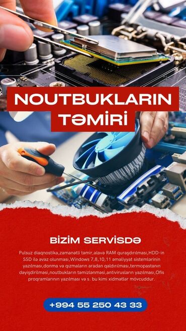 HP: Pc ve noutbukların diaqnostikası və təmiri