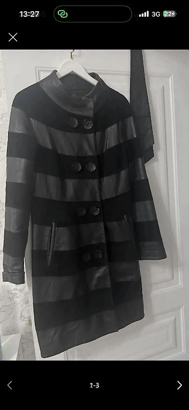 Пальто женское кожанное+замша, покупала в Италии за 550€, размер S/M