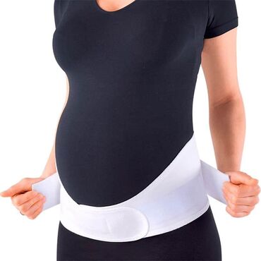 поддерживающий корсет для спины: До и послеродовой поддерживающий бандаж для беременных "Nazik" белого