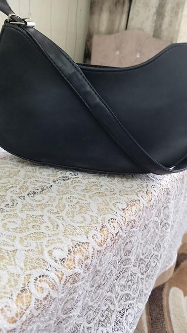 Çantalar: Qara mini çiyin çantası - Stil: Aypara (baguette) forması, minimal və — 4