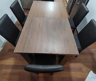 Qonaq otağı üçün, İşlənmiş, Açılan, Dördbucaq masa, 6 stul lalafo.az -da Qonaq otağı üçün, İşlənmiş, Açılan, Dördbucaq masa, 6 stul
