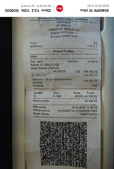 polovni telefoni ruma: Najbolji Xiaomi 15 ultra 16GB/512 Najbolja cena na lalafo za ceo — 2