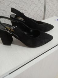 ботильоны высокий каблук: Туфли, Derimod, Размер: 38, цвет - Черный, Б/у