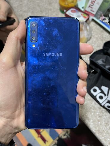 samsung a7 2019 qiymeti: Samsung Galaxy A7, 64 GB, rəng - Göy, Barmaq izi