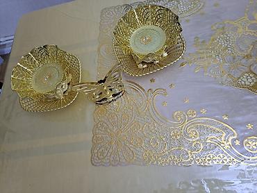 çay servisi: Çay dəsti, rəng - Qızılı, 7 nəfərlik, Türkiyə — 2