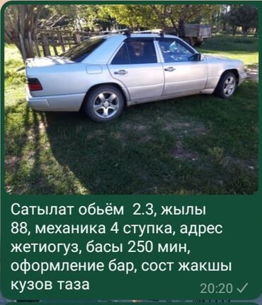 шины на грузовой автомобиль: Mercedes-Benz W124: 1988 г., 2.3 л, Механика, Бензин, Седан