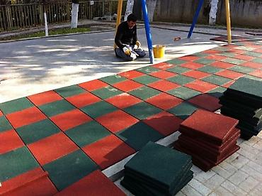 Резиновая плитка для детских и спортивных площадок - Назначение at lalafo.kg Резиновая плитка для детских и спортивных площадок - Назначение