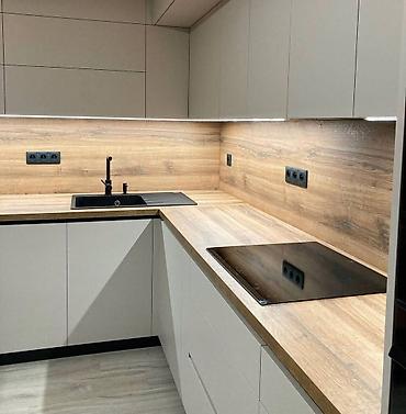 Sifarişlə mətbəx mebeli: Sifarişlə mətbəx dəsti, Özü çəkən petlələr, Mat laminat, Kredit yoxdur, Pulsuz çatdırılma, Rayonlara çatdırılma — 2