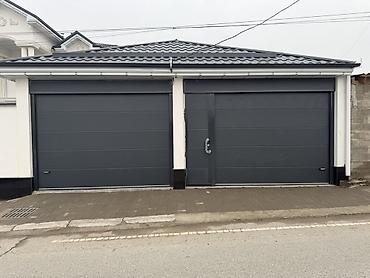 Секционные ворота: Секционные гаражные ворота из сэндвич‑панелей - Тип — 4