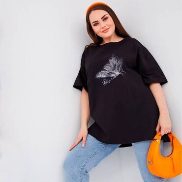 Брючные костюмы: Футболка, Оверсайз, Хлопок, Новый, 9XL (EU 58)