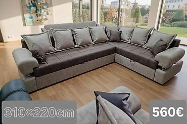 Ugaone garniture: Ugaona garnitura 300×220 cm - Prostrana L‑forma sa dubokim sedištima — 26