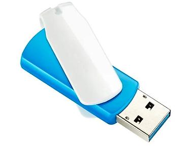 Druga oprema za računare i laptopove: USB fleš memorija, plavo-bela, sa rotirajućim poklopcem - Interfejs — 1