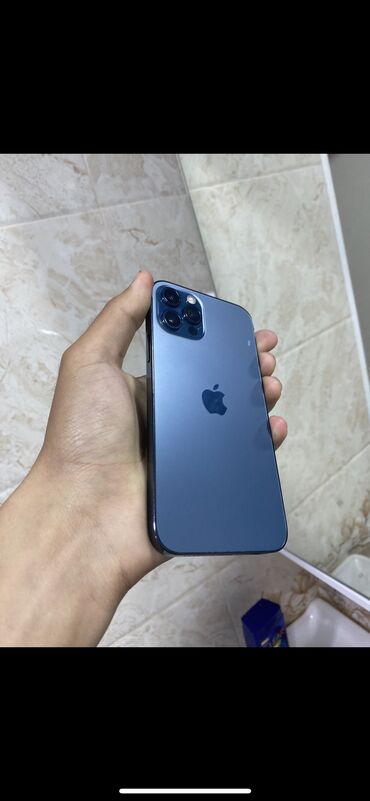 наклейка на телефон: IPhone 12 Pro, Колдонулган, 256 ГБ, Pacific Blue, Коргоочу айнек, Каптама, 78 %