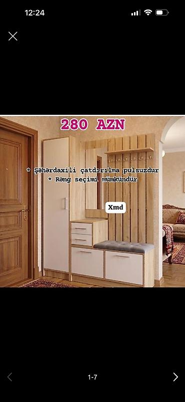 Dəhliz üçün çoxfunksiyalı şkaf-komplekt - Qiymət: 280 AZN -