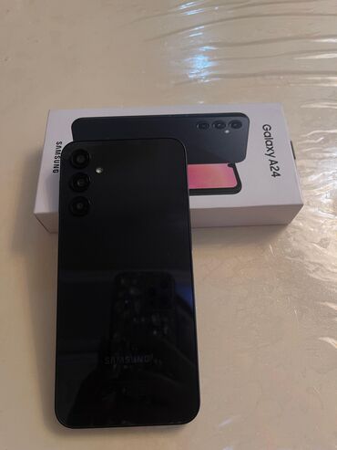 adapdır: Samsung Galaxy A24 4G, 128 GB, rəng - Qara, Barmaq izi, İki sim kartlı, Face ID