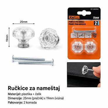 KMT Akrilna ručka sa ravnom glavom 2382054 Elegantne providne ručkice