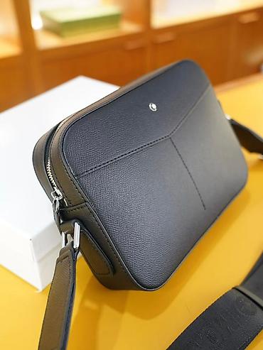 Çantalar: Montblanc çiyin çantası - Rəng: qara - Material: toxumalı dəri (sərt — 4