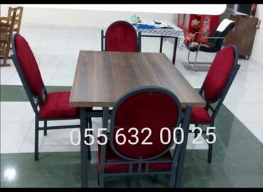 Bağ, çöl masa və oturacaq dəstləri: Yeni, Kvadrat masa, 4 stul, Açılmayan, Stullar ilə, Dəri, Azərbaycan — 24