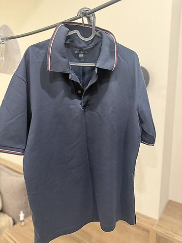 second hend: Мужская футболка, L, Uniqlo, Б/у, цвет - Синий, Самовывоз — 1