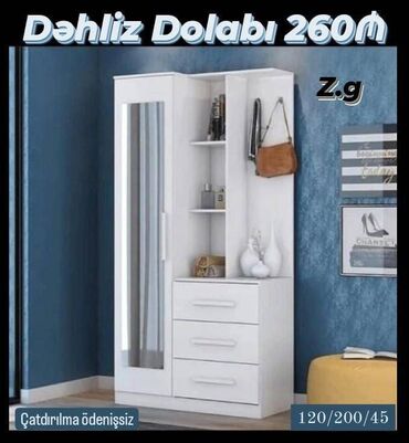 Komodlar: Dəhliz dolabı, Yeni, 1 qapı, Açılan, Düz dolab, Azərbaycan