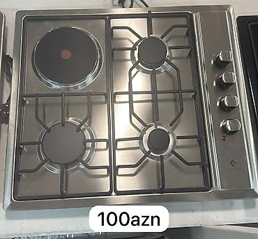 palet soba: Qaz-elektrik kombinə edilmiş bişirmə panelləri - 60 sm ölçülü, səthdə — 3