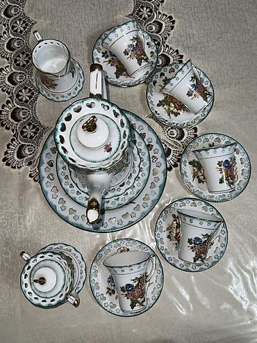 quru süd: Çay dəsti, rəng - Ağ, Farfor, 5 nəfərlik — 3