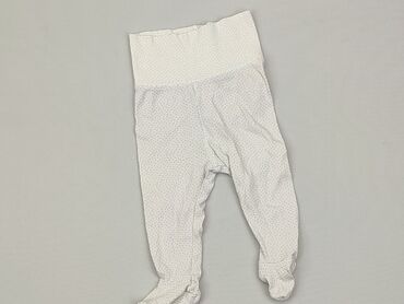 białe spodnie dziecięce: Leggings, H&M Kids, 3-6 months, condition - Good