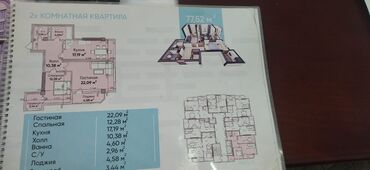 ленинское квартира: 2 комнаты, 77 м², Элитка, 9 этаж, ПСО (под самоотделку)