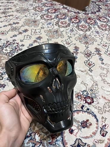 alet cantası: Qara “skull” dizaynlı tam üz maskası - Material: sərt plastik korpus — 1