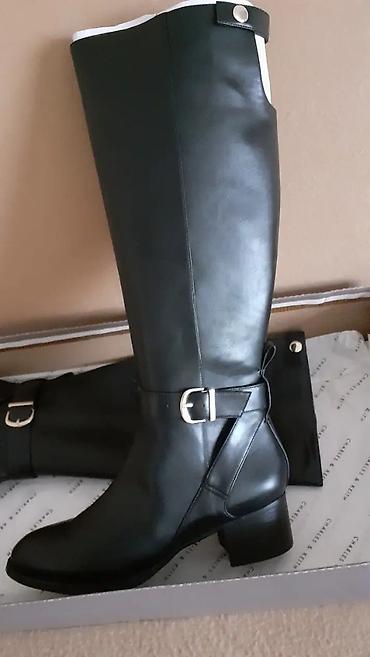 Çəkmələr: Uzunboğaz, Charles&Keith, Ölçü: 39, rəng - Qara, Yeni — 2