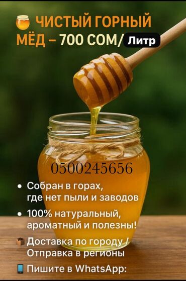 капелный палив: 💛 Укрепите иммунитет натурально! Горный мёд – 700 сом/литр (500) сом
