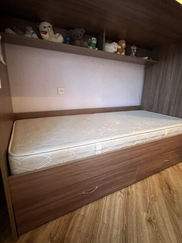 İkimərtəbəli uşaq çarpayıları: Oğlan və qız üçün, İşlənmiş, Çarpayı, Matras ilə, Siyirməli, Laminat — 4