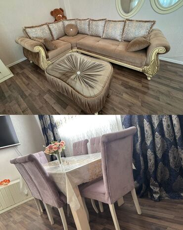 sədərəkdə mebellər: Divan pufikle birge 300 manat.Acilan masa 6 stulla 250 manat.Divan