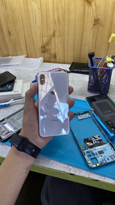 iphone 7 icloud: IPhone X, Б/у, 64 ГБ, Белый, 78 %