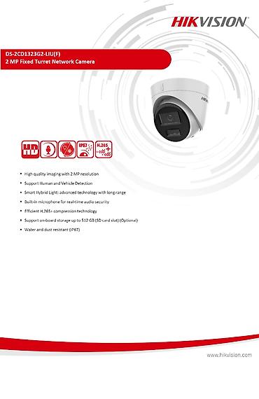 реальному: Hikvision DS-2CD1323G2-LIU(F) — сетевая купольная камера 2 МП для — 2
