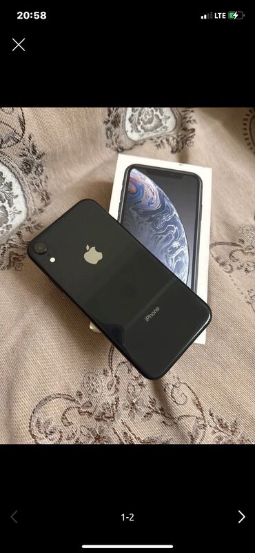 продажа телефон: IPhone Xr, Колдонулган, 64 ГБ, Каптама, Куту, 73 %