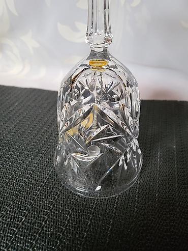 Ostali kućni dekor: Kristalno novo zvono Nemacka 80te. Vece zvono kristal,led kristal sve — 7