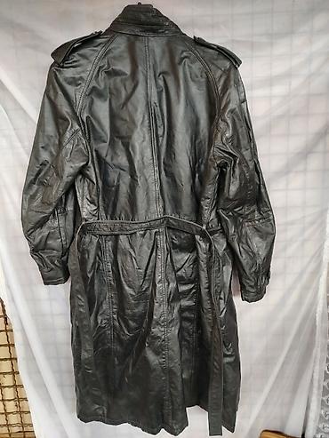 jakna za sneg: Vrhunski vintage kožni mantil SLAVONIJA Osijek (Tref Skin) – Vel. 52 — 4