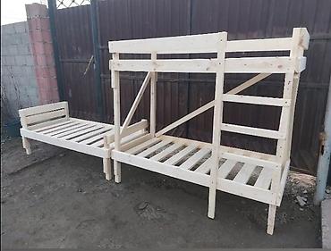 bunk bed: Одноярусные и двухъярусные кровати из массива хвойных пород — 6
