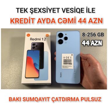 Xiaomi: Xiaomi 12, 256 GB, rəng - Qara, 
 Kredit, Barmaq izi