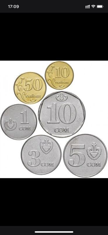 Монеты: Всем привет, я китаец дорого куплю монеты Киргизия, номинал 1 сом и